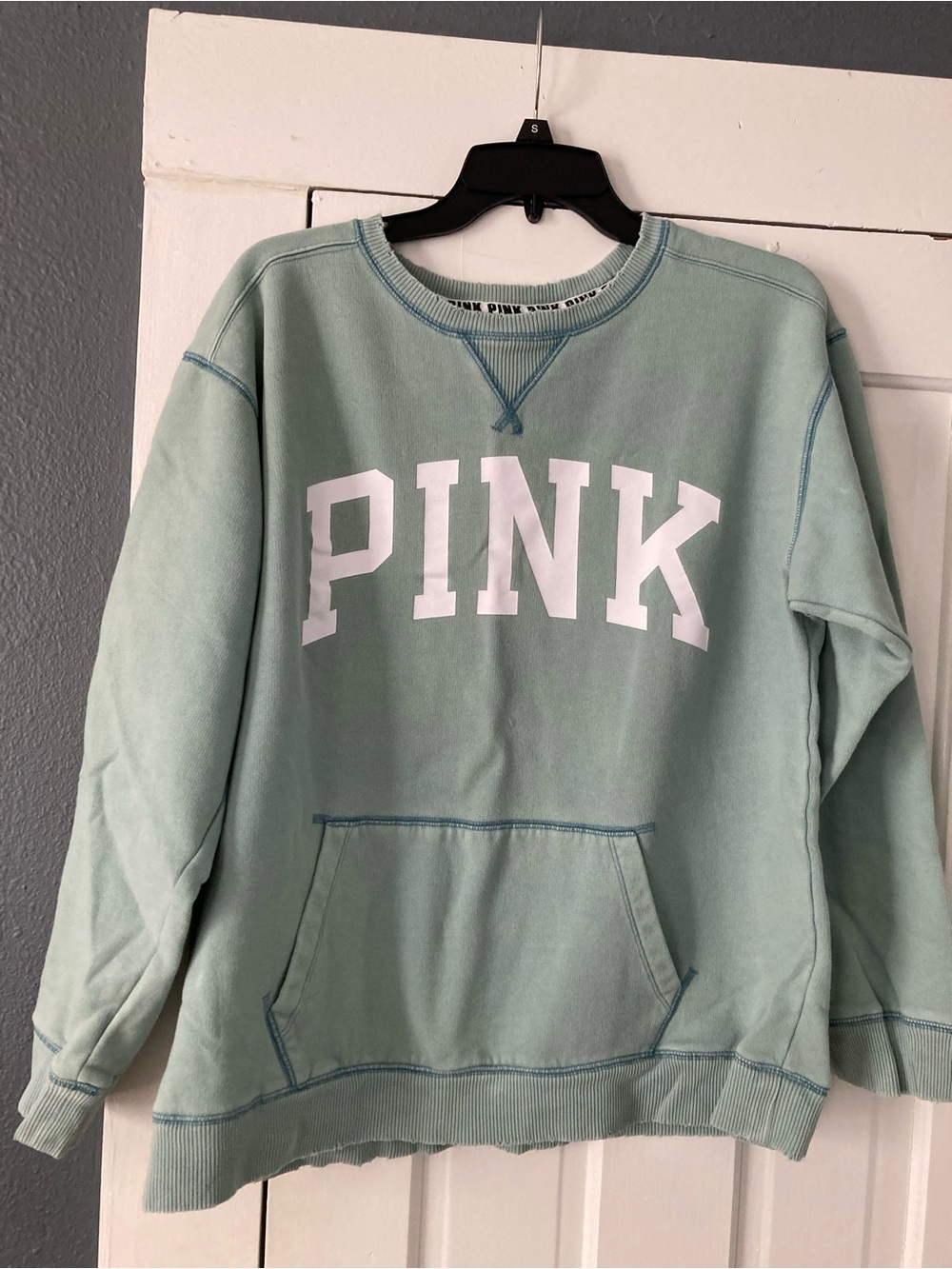 Victoria's Secret PINK Mint Green Crewneck Sweatshirt